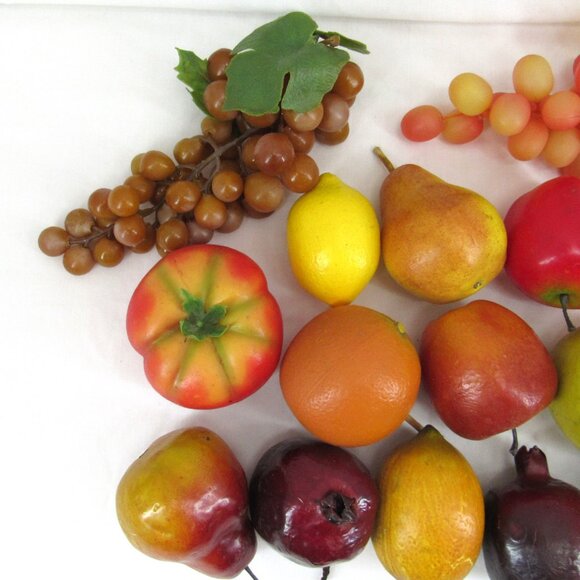 Vintage Faux Artificial Plastic Fruit Lot of 15 Pieces Read Description - Picture 2 of 6